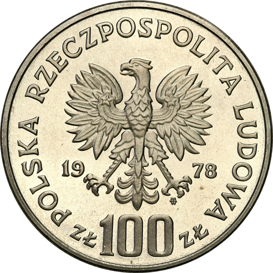 PRL. PRÓBA 100 złotych 1978 – Łoś